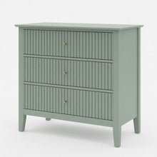 Load image into Gallery viewer, Fluted 3 Drawer Nightstand With Soft Close Slides
