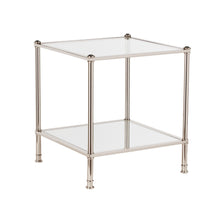 Load image into Gallery viewer, Glass Iron Square Mirrored End Table - Silver
