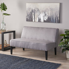 Load image into Gallery viewer, Contemporary Loveseat With Upholstered Fabric And Birch Wood Legs
