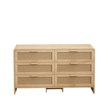 Load image into Gallery viewer, Modern Arc Shaped Corner Rattan Cabinet With 6 Drawers
