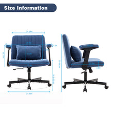 Load image into Gallery viewer, Criss Cross Armrest Office Chair With Wheels
