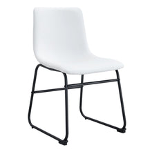 Load image into Gallery viewer, Faux Leather And Metal Dining Side Chairs (Set of 4) - White / Black
