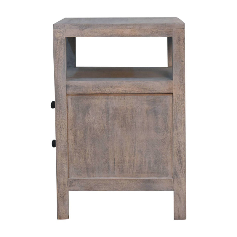 24" Two Drawer Nightstand Solid Wood - Brown