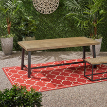 Load image into Gallery viewer, Outdoor Dining Table - Gray / Rustic Metal
