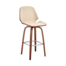Load image into Gallery viewer, 26" Swivel Counter Height Bar Chair - Cream And Brown
