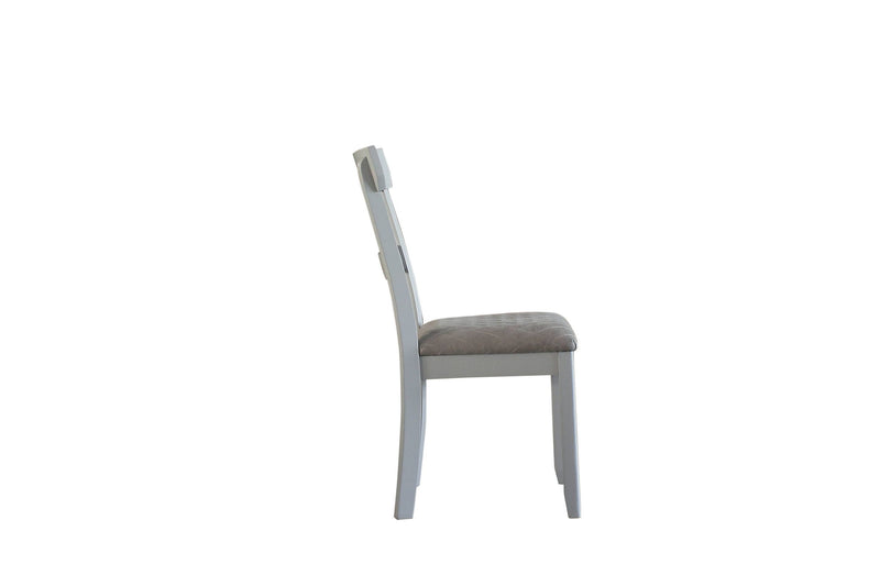 Fabric Upholstered Open Back Dining Side Chairs (Set of 2) - Gray