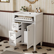 Load image into Gallery viewer, Bathroom Vanity With Top Sink, Storage Cabinet With 2 Drawers And Tip-Out Drawer
