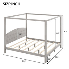 Load image into Gallery viewer, anopy Platform Bed With Headboard And Support Legs

