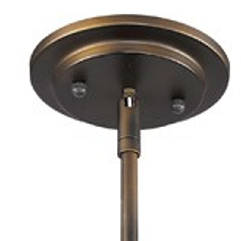 Metal Hanging Light With Mesh Shade - Bronze
