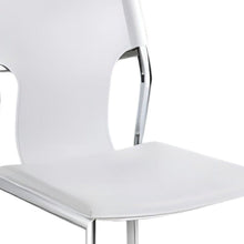 Load image into Gallery viewer, Leather Dining Side Chairs (Set of 4) - White / Silver

