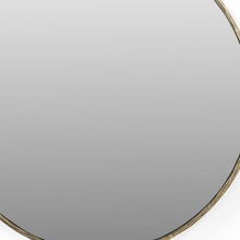 Load image into Gallery viewer, 36" Round Iron Framed Accent Mirror - Brass
