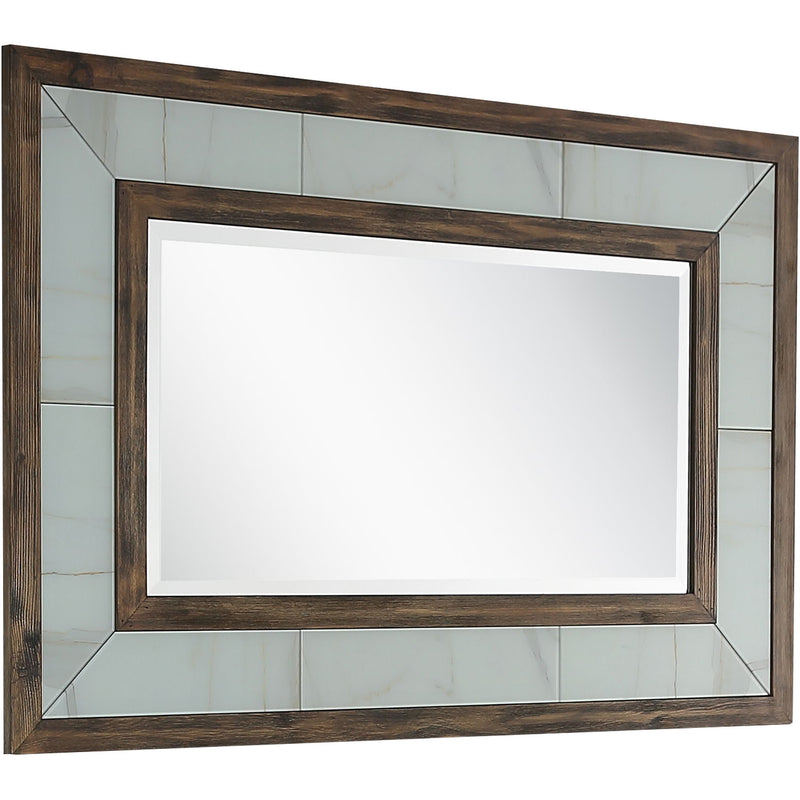 32" Framed Accent Mirror - Brown