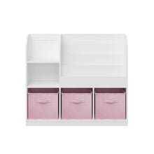 Load image into Gallery viewer, Bookcase And Bookshelf With 3 Collapsible Drawers, Multifunctional Display Stand
