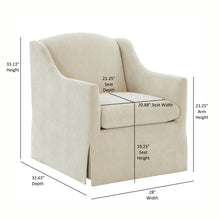 Load image into Gallery viewer, Luisa - Skirted Swivel Accent Chair

