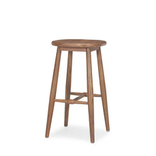 Load image into Gallery viewer, 30" Mid-Century Solid Wood Backless Height Bar Chair - Natural
