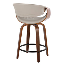 Load image into Gallery viewer, Symphony - Mid Century Modern Fixed Height Counter Stool With Swivel With Round Footrest (Set of 2)
