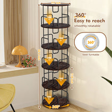 Load image into Gallery viewer, Rotating Bookshelf Tower 5 Tier Spinning 360 Degree Revolving Storage Shelf
