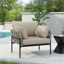 Load image into Gallery viewer, Rope Lounge Chair With Cushions For Modern Spaces
