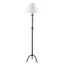 Load image into Gallery viewer, Traditional Shaped Floor Lamp With White Empire Shade - Black
