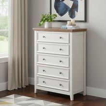 Load image into Gallery viewer, Five Drawer Dresser - Beige / Brown
