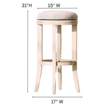 Load image into Gallery viewer, Backless Swivel Stool With Upholstered Seat
