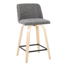 Load image into Gallery viewer, Toriano - Contemporary Modern Design Fixed Height Counter Stool With Swivel With Square Footrest (Set of 2)
