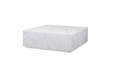 Load image into Gallery viewer, Genuine Marble And Brass Square Coffee Table - White
