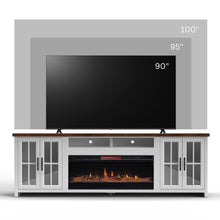 Load image into Gallery viewer, Fireplace TV Stand Console &amp; Fixed Shelves
