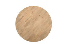 Load image into Gallery viewer, 24" Solid Wood Round Cross Leg End Table - Beige
