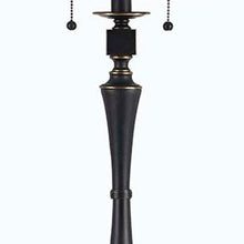 Load image into Gallery viewer, Two Light Traditional Shaped Floor Lamp With Brown Square Shade - Bronze
