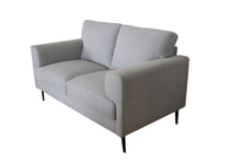 Load image into Gallery viewer, Linen Loveseat - Light Gray / Black
