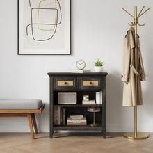 Load image into Gallery viewer, Storage Cabinet With 2 Drawers And 2 Shelves - Coffee
