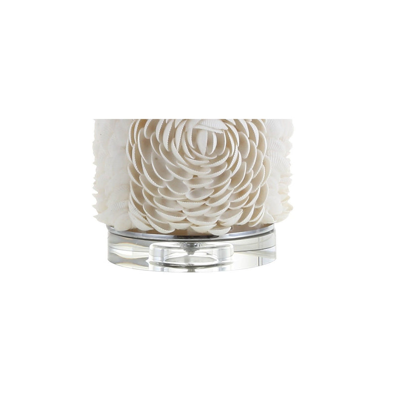 29" Novelty Table Lamp LED With Drum Shade - Cream / Clear