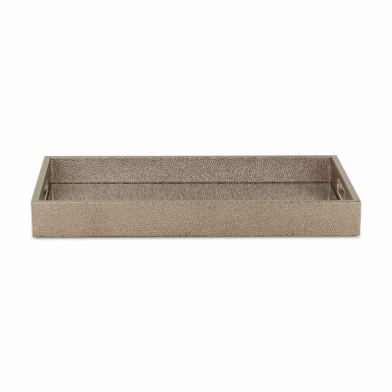 16" Rectangular Wood Handmade Tray With Handles - Gray