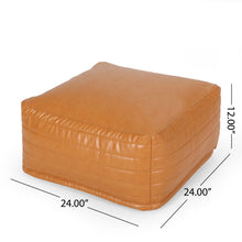 Load image into Gallery viewer, Bambo - Rectangle Pouf Ottoman Floor Cushion - Caramel
