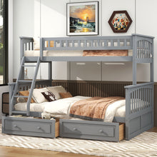 Load image into Gallery viewer, Bunk Bed With Drawers, Convertible Storage Bed
