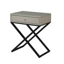 Load image into Gallery viewer, Koda - End Side Table Nightstand, Drawer And Cross Base
