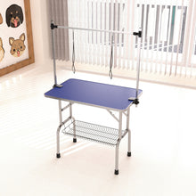 Load image into Gallery viewer, Large Size Grooming Table For Pet Dog And Cat With Adjustable Arm And Clamps Large Heavy Duty Animal Grooming Table - Blue
