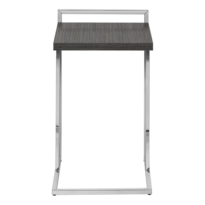 Metal And Wood End Table - Gray / Silver