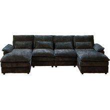 Load image into Gallery viewer, Modular Sectional Sofa Cloud Couch With Double Chaise Lounge
