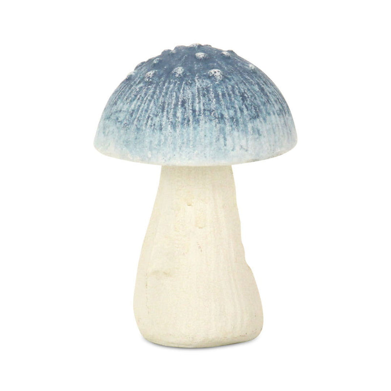 Mushroom Tabletop Sculpture - Blue / Off White