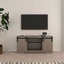 Load image into Gallery viewer, Lane - TV Stand With Sliding Barndoors Water And Heat Resistant Melamine - Rustic

