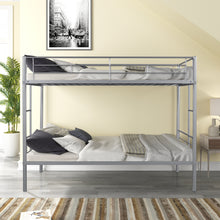 Load image into Gallery viewer, Metal Twin over Twin Bunk Bed/ Heavy-duty Sturdy Metal/ Noise Reduced Design/ Safety Guardrail/ 2 Side Ladders/ CPC Certified/ No Box Spring Needed
