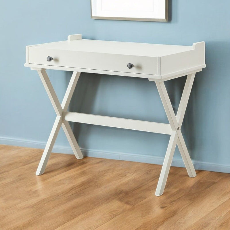 34" Wood Flip Top Desk - Antiqued White