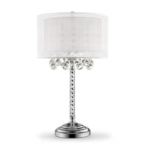 Load image into Gallery viewer, Chic Tall Table Lamp With Crystal Accents And Silver Shade - Silver
