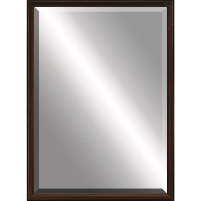 39" Wood Accent Mirror - Bronze