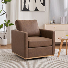 Load image into Gallery viewer, Modern Upholstered Square Swivel Accent Chair With 360 Degree Rotation
