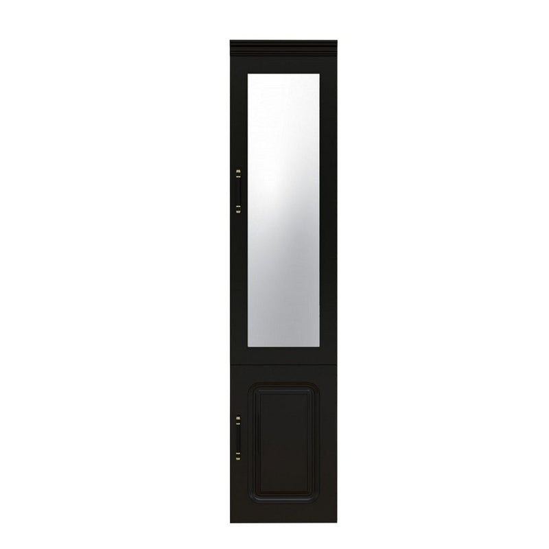 71" Wood Mirro Two Door Combo Dresser - Black