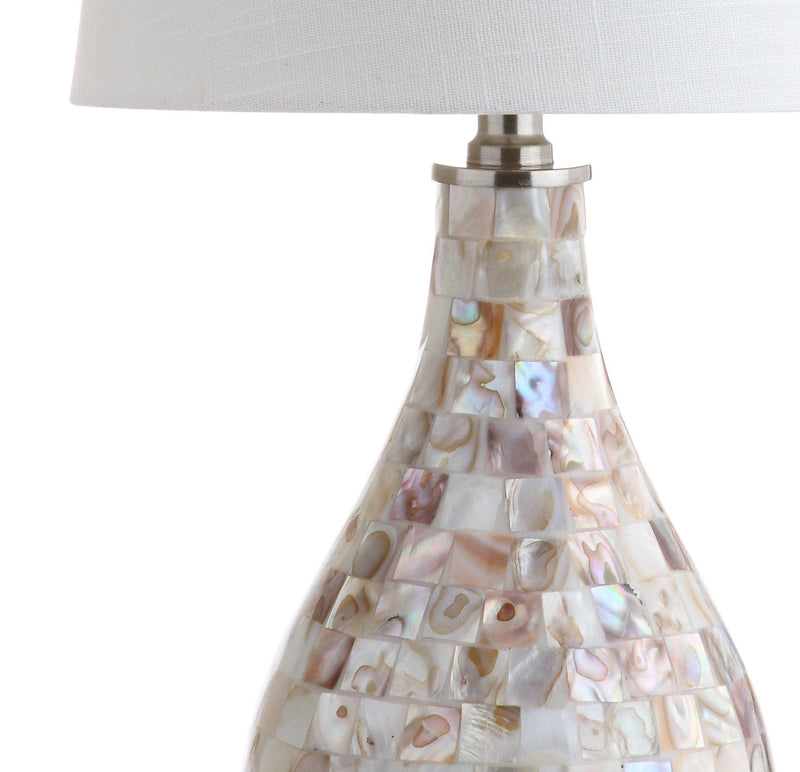 Novelty Desk Lamp LED With Drum Shade - Seashell
