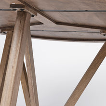 Load image into Gallery viewer, 60" Rounded Solid Wood Pedestal Base Dining Room Table - Brown
